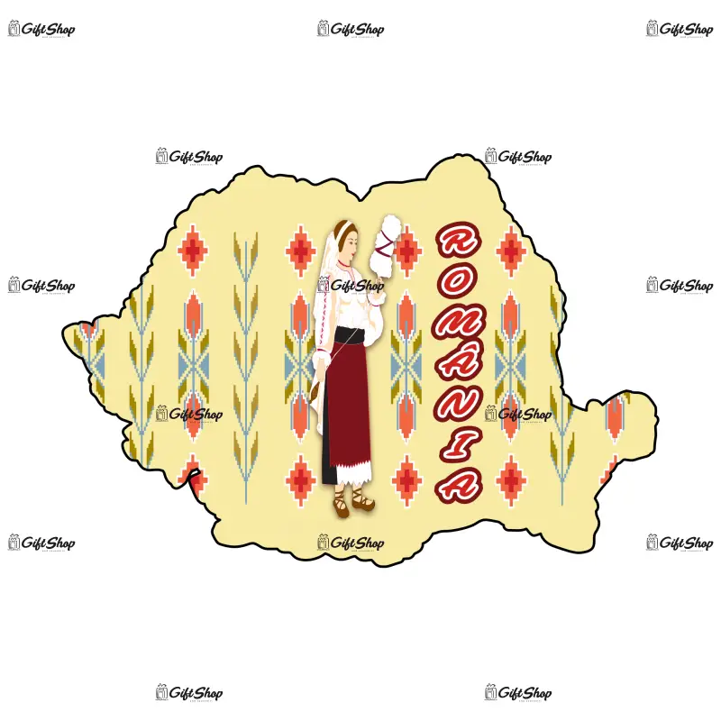 Harta, romania, magnet frigider mgs021